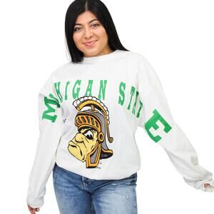 Michigan State University Vintage Spellout Crewneck Size L